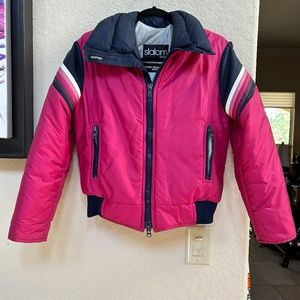 Vintage Retro Plum Slalom Women’s Ski Jacket. Size 10
